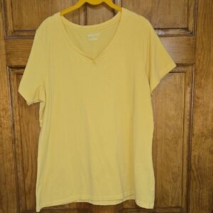 Coldwater Creek Yellow Short Sleeve Tee